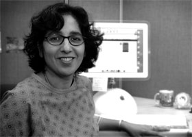Geeta after she won the Bellet Prize (photo from the Teaching Times Nov. 2004)